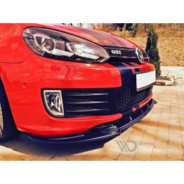 Накладка сплиттер на передний бампер на Volkswagen Golf VI GTI 35TH